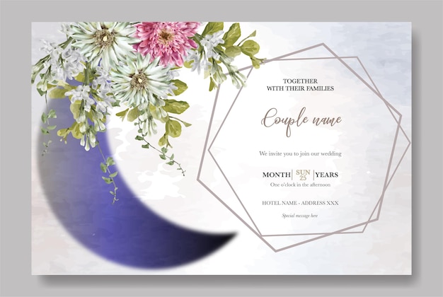 BRIDAL SHOWER FLORAL INVITATION TEMPLATE