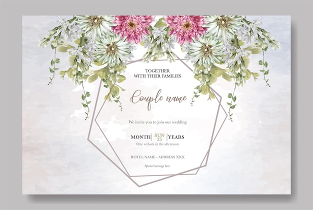 BRIDAL SHOWER FLORAL INVITATION TEMPLATE