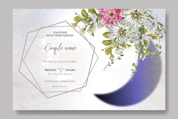 BRIDAL SHOWER FLORAL INVITATION TEMPLATE