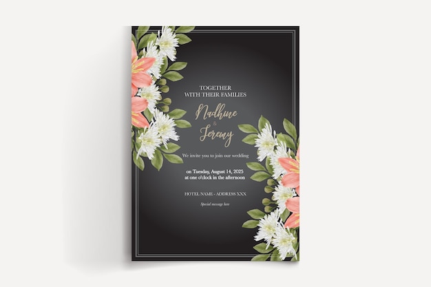 BRIDAL SHOWER FLORAL INVITATION TEMPLATE