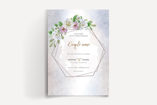 BRIDAL SHOWER FLORAL INVITATION TEMPLATE