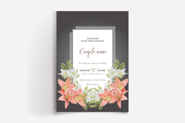 BRIDAL SHOWER FLORAL INVITATION TEMPLATE