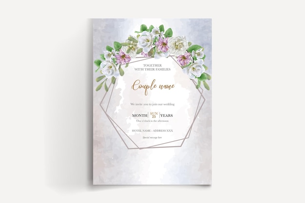 BRIDAL SHOWER FLORAL INVITATION TEMPLATE