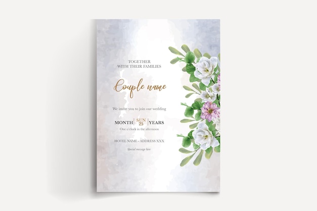 BRIDAL SHOWER FLORAL INVITATION TEMPLATE