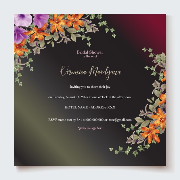 bridal shower invitation templates