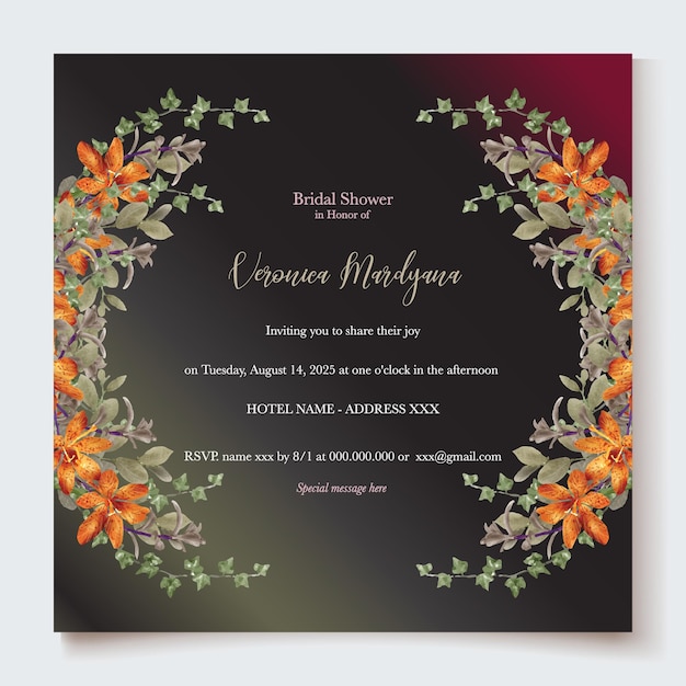 bridal shower invitation templates