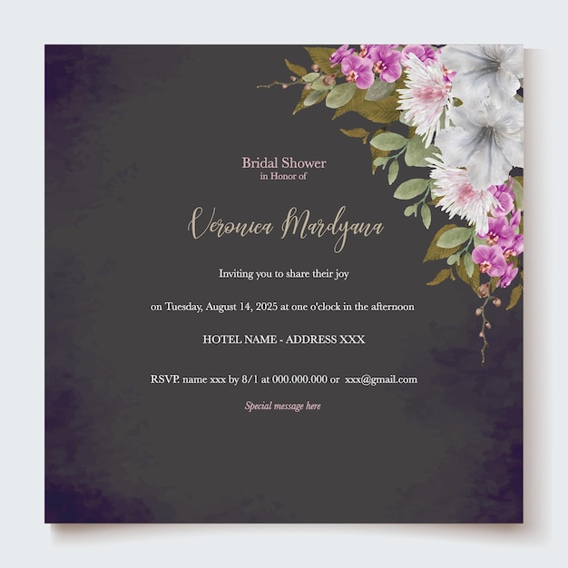 BRIDAL SHOWER WEDDING INVITATION TEMPLATES