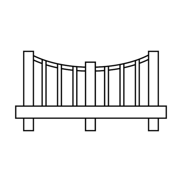 Bridge icon vector