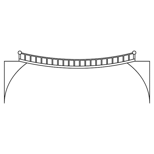 Bridge icon vector