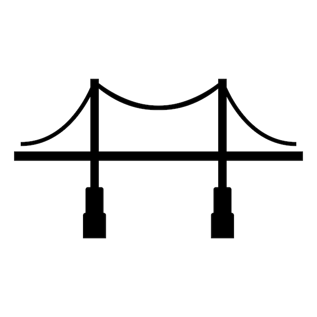 Bridge icon vector