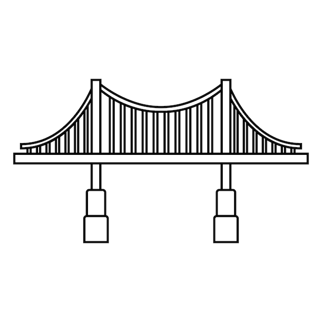 Bridge icon vector