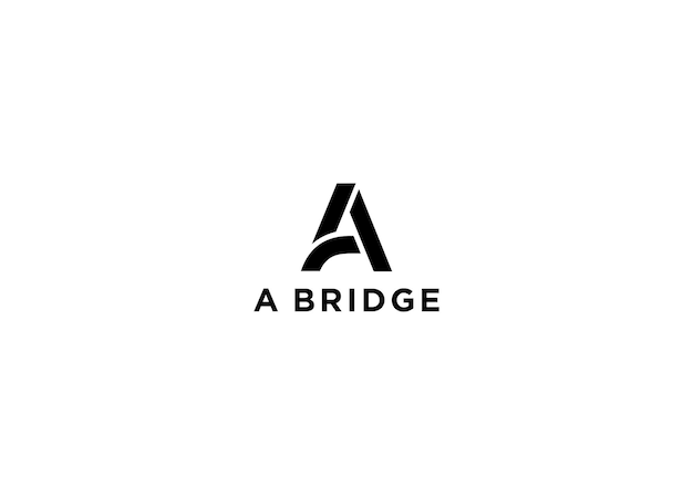 a bridge logo design vector illustration