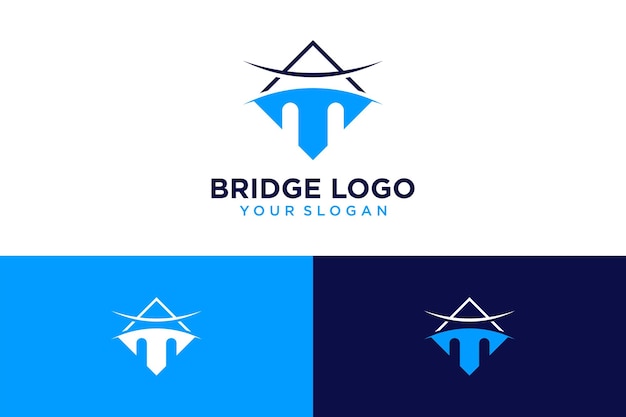 bridge logo design with construction