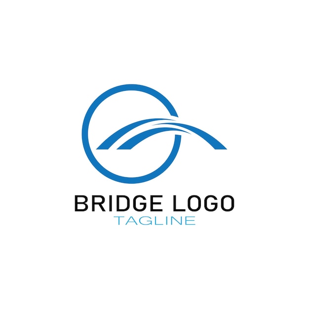 Bridge logo vector icon illustration design template