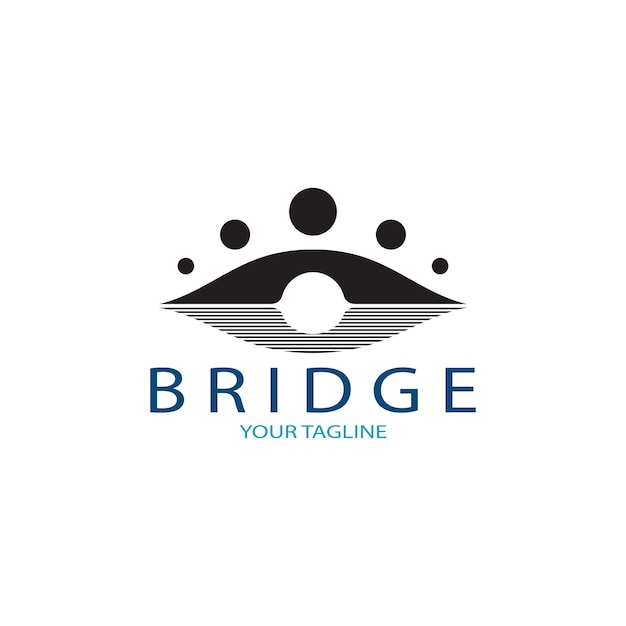 Bridge logo vector icon illustration design template