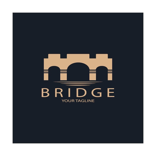 Bridge logo vector icon illustration design template