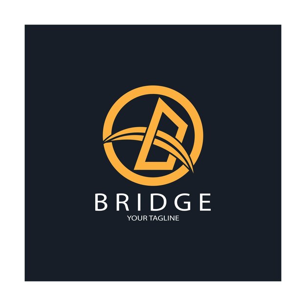 Bridge logo vector icon illustration design template