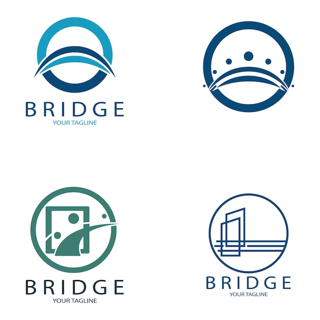 Bridge logo vector icon illustration design template