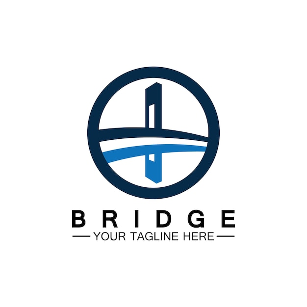 Bridge logo vector icon illustration design template