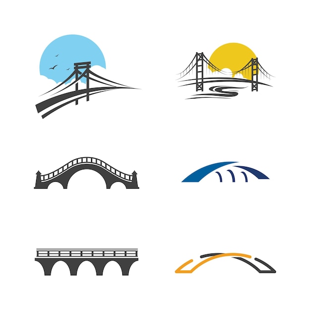 Bridge vector icon illustration design template