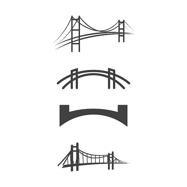 Bridge vector icon illustration design template