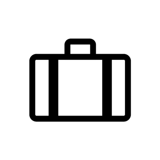 Briefcase Outline Icon Vector Illustration