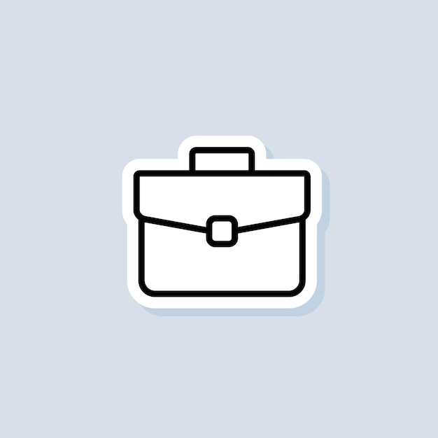 Briefcase sticker. Case symbol. Portfolio. Vector on isolated background. EPS 10.