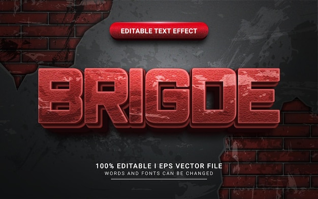 Brigde text effect