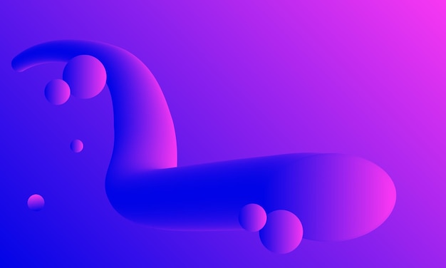 Bright 3d abstraction Background with gradient Pink and blue template for text landing page post