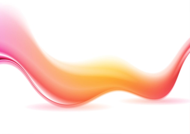 Vector bright abstract smooth wave on white background