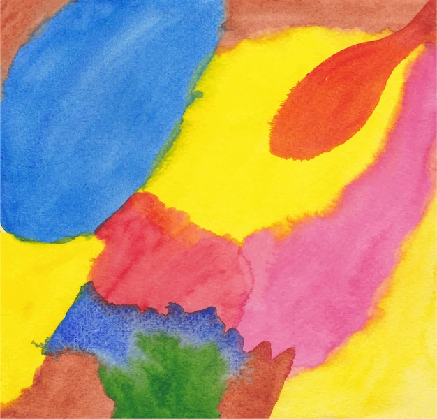 bright Abstract watercolor drawing on a paper image