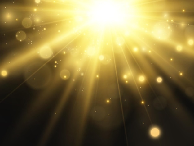 Bright beautiful starIllustration of a light effect on a transparent background