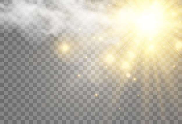 Bright beautiful starVector illustration of a light effect on a transparent background