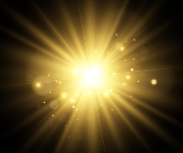 Bright beautiful starVector illustration of a light effect on a transparent background