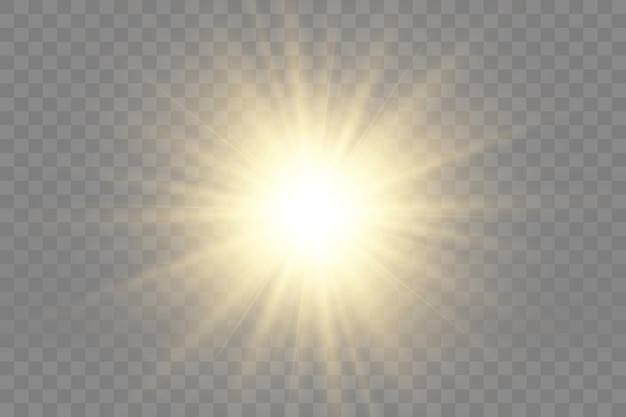 Bright beautiful starVector illustration of a light effect on a transparent background