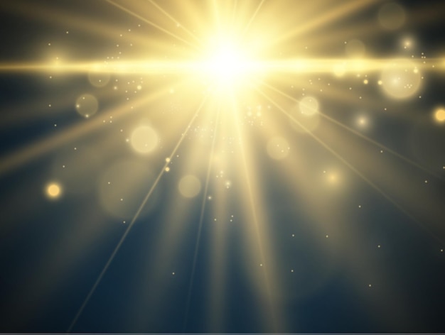 Bright beautiful starVector illustration of a light effect on a transparent background