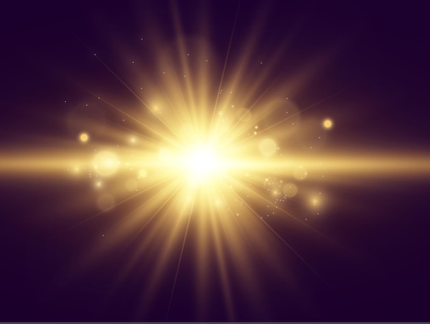 Bright beautiful starVector illustration of a light effect on a transparent background