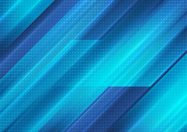 Bright blue technology stripes abstract background