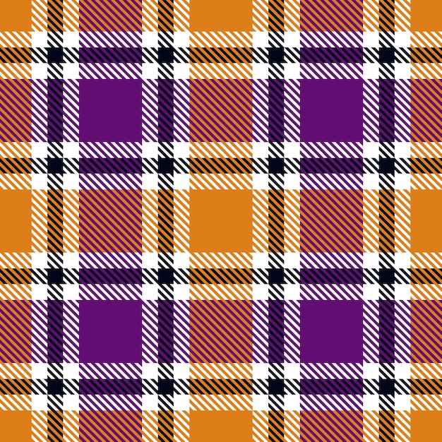 Bright checkered seamless pattern with purple and orange stripes