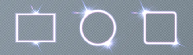 Bright color circle, abstract light ring for web design and illustrations.