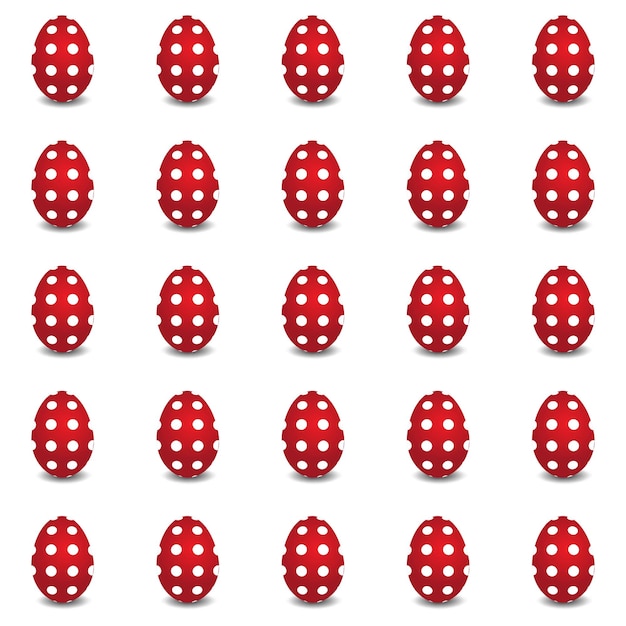 Bright colored easter eggs in technique one stroke set flat vector illustration