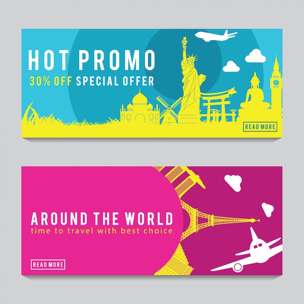 Bright and colorful promotion banner