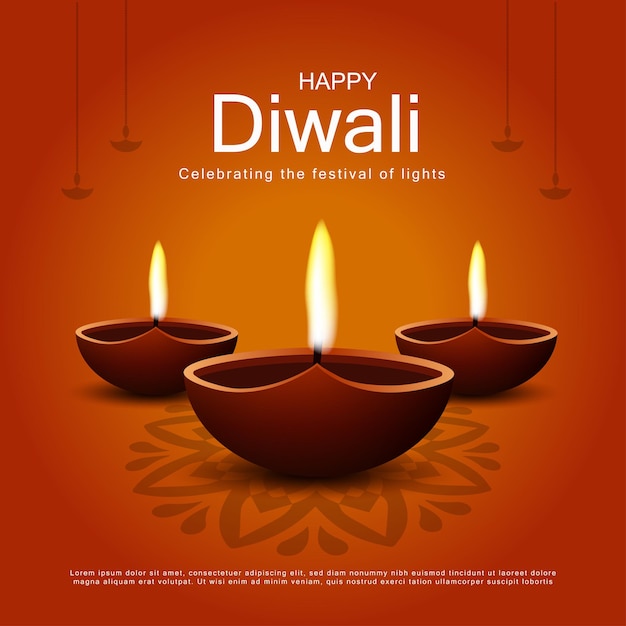 Bright Diwali background template