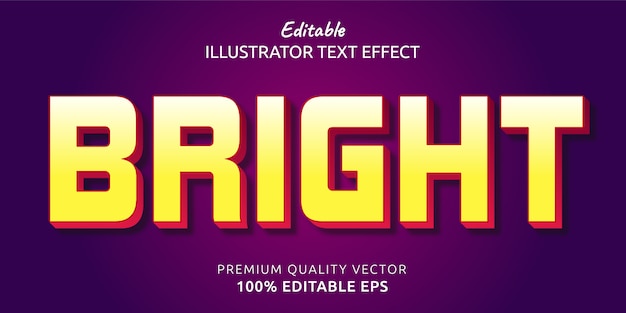 Bright Editable  Text Style Effect