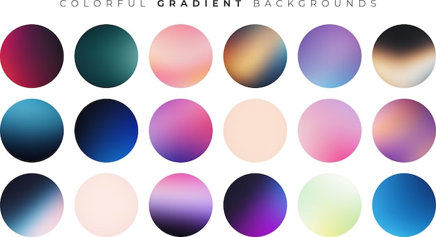 Bright Gradient Collection App Interfaces Vector Design