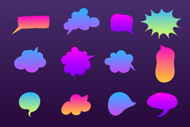 Bright Gradient Texture Graphic Symbol Element Icon Clipart Collection