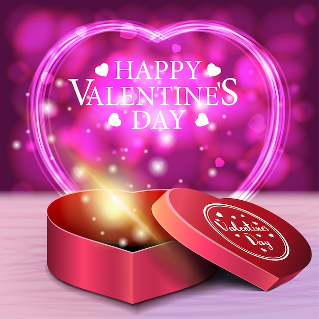 Bright greeting card for Valentine's Day  