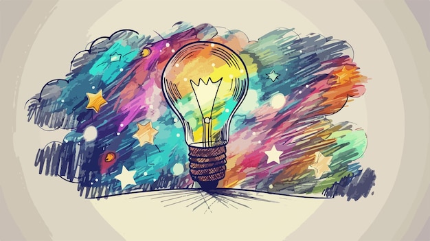 Bright Ideas Handdrawn Vector Isolated