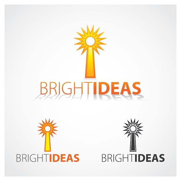 Bright ideas logo design template