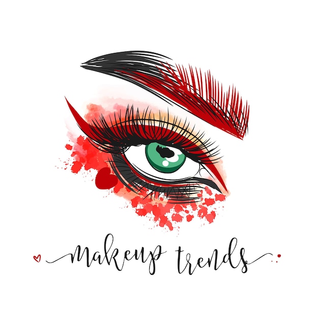 Bright image daring makeup makeup trends handwritten quote watercolor